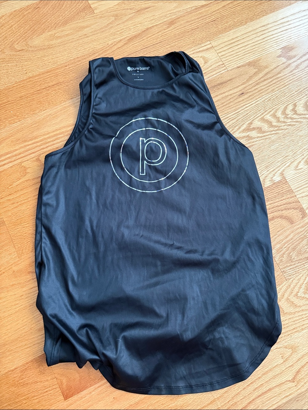 Pure Barre Men's Black Athletic Tank with Center Logo